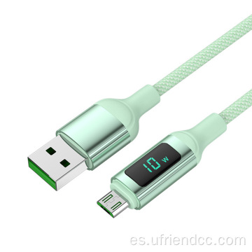 Cable USB de nylon al teléfono de carga micro rápida